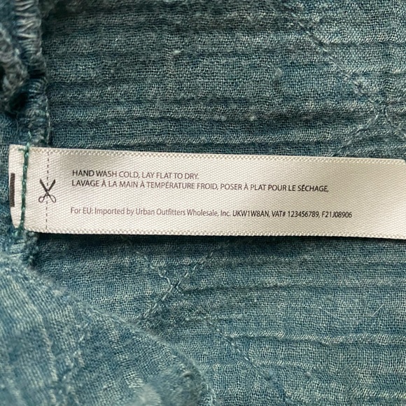 Free People Fp One Shiloh Quilted Sweatshirt Pullover Zip Oversized Ribbed Sz Lg - Picture 6 of 7